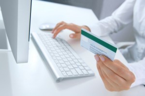 Woman Compares Business Credit Cards Online
